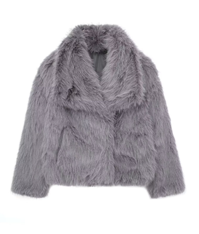 Manteau en fausse fourrure luxueux pour femmes - Élégant, Oversize, Raffiné