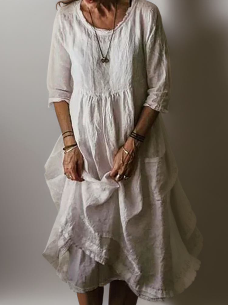 Katie – Robe midi plissée estivale