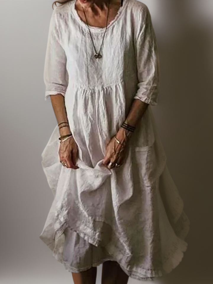 Katie – Robe midi plissée estivale