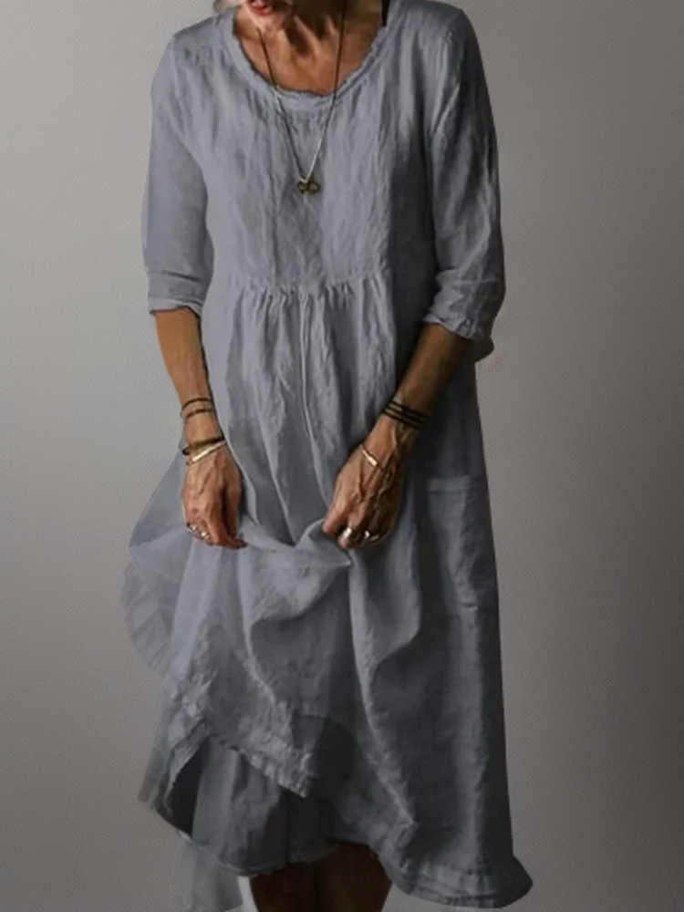 Katie – Robe midi plissée estivale