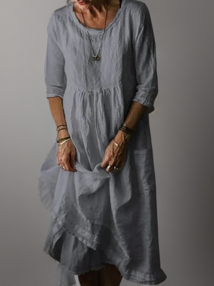 Katie – Robe midi plissée estivale