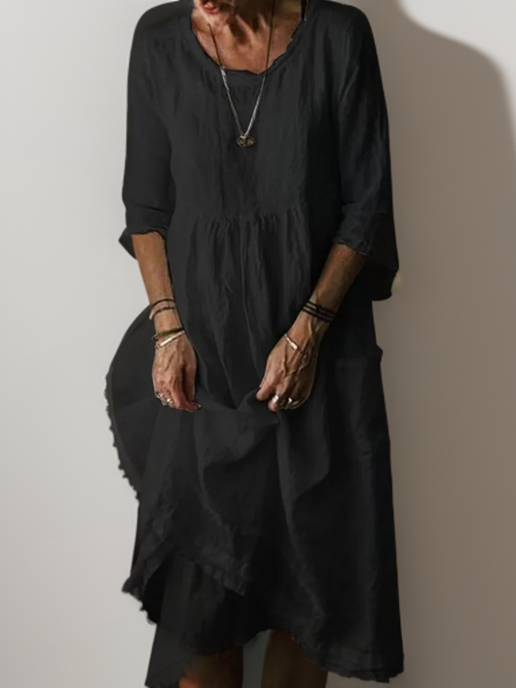 Katie – Robe midi plissée estivale
