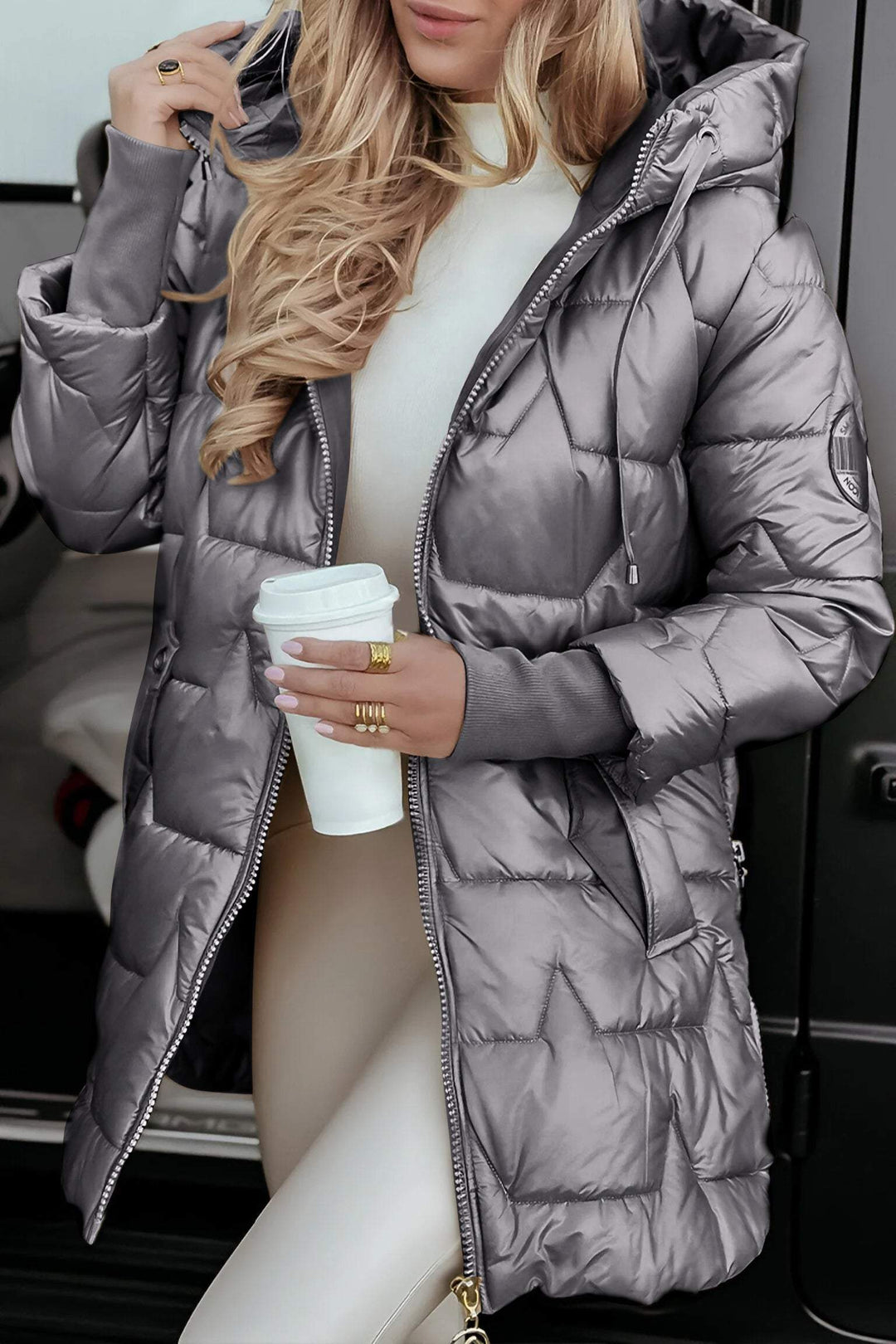 Amelie | Veste d'hiver longue pour femmes avec capuche
