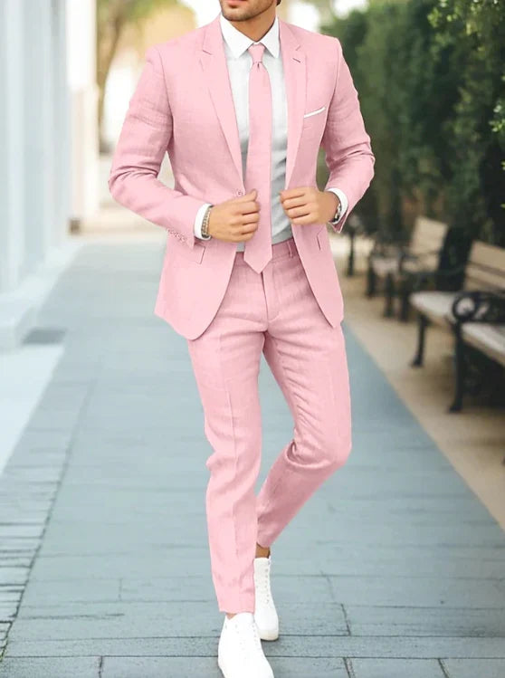 Costume de Mariage pour Homme à la Plage | Rose