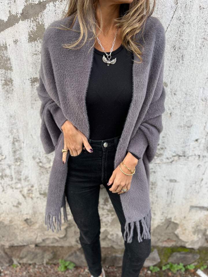 Nele | Veste en Tricot Longue Femme à Devant Ouvert