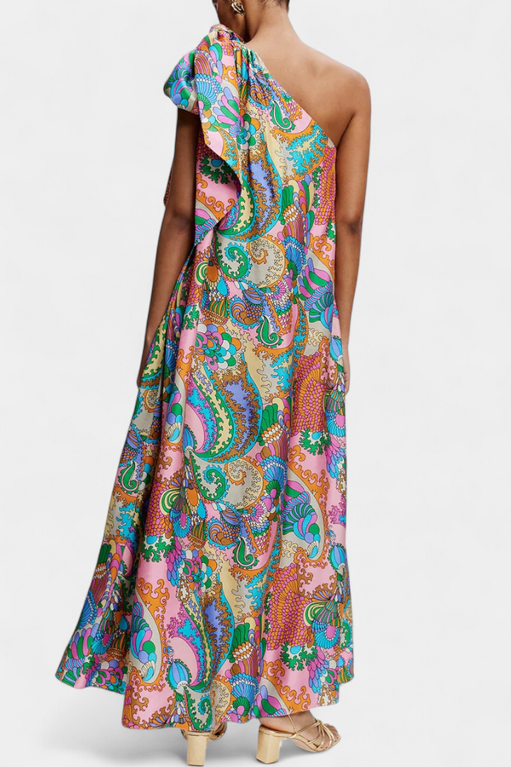 Robe Maxi Ginette au design arc-en-ciel