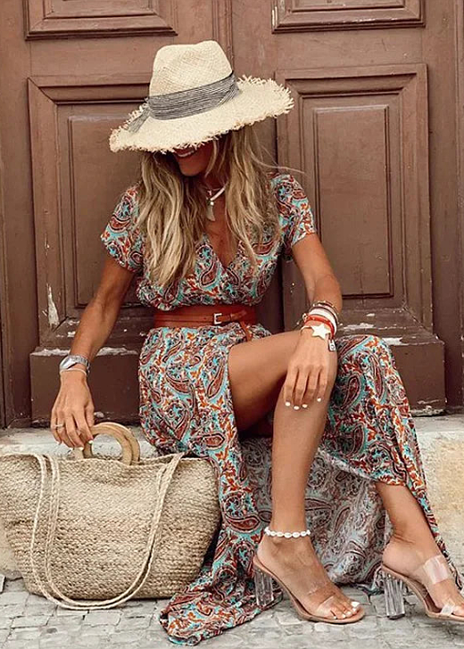 Elina | Robe Maxikleid Boho au look élégant
