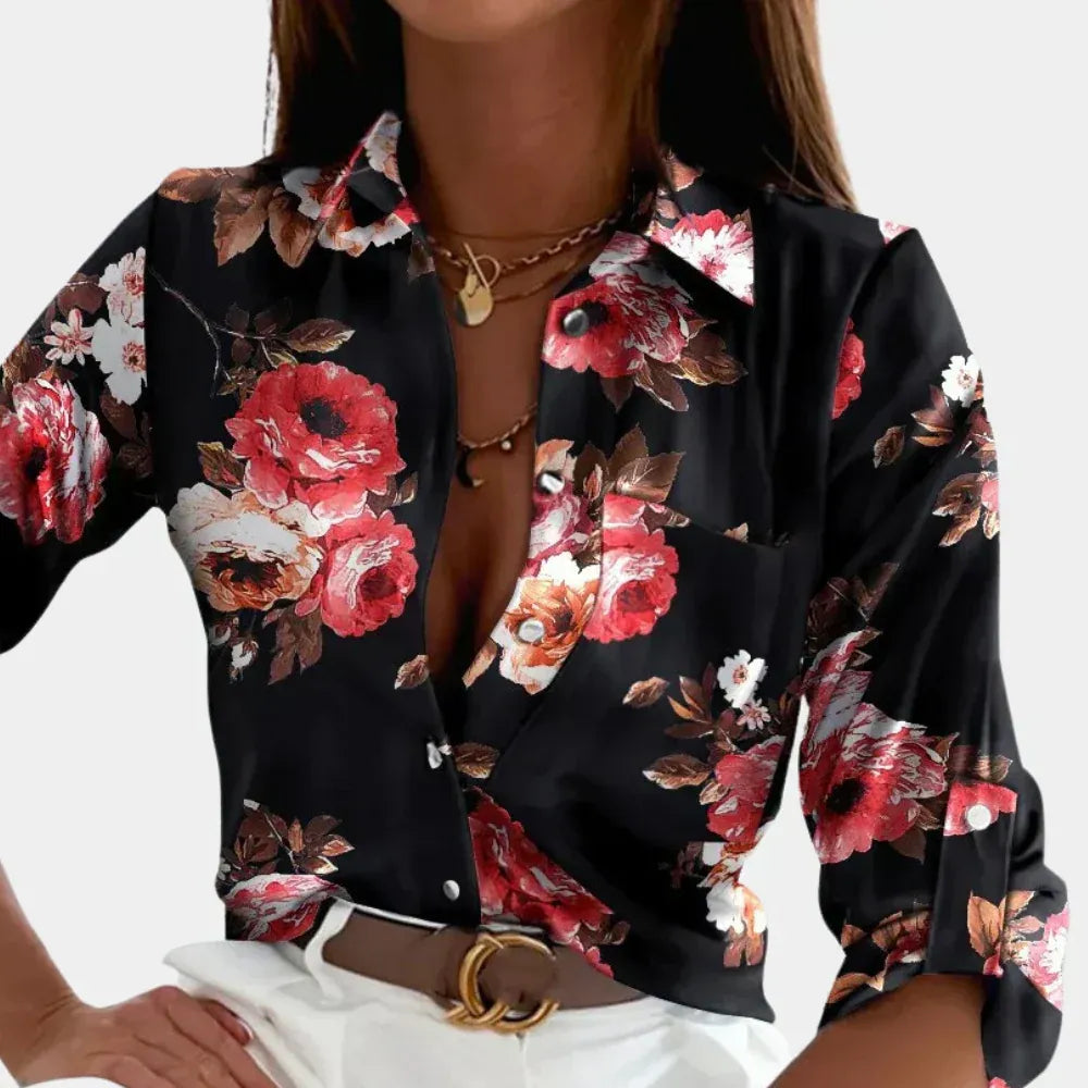 Romina - Chemisier à imprimé floral - Chemisier élégant avec une coupe décontractée