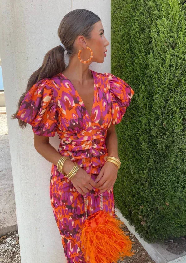 Arielle  | Robe midi élégante et vivante