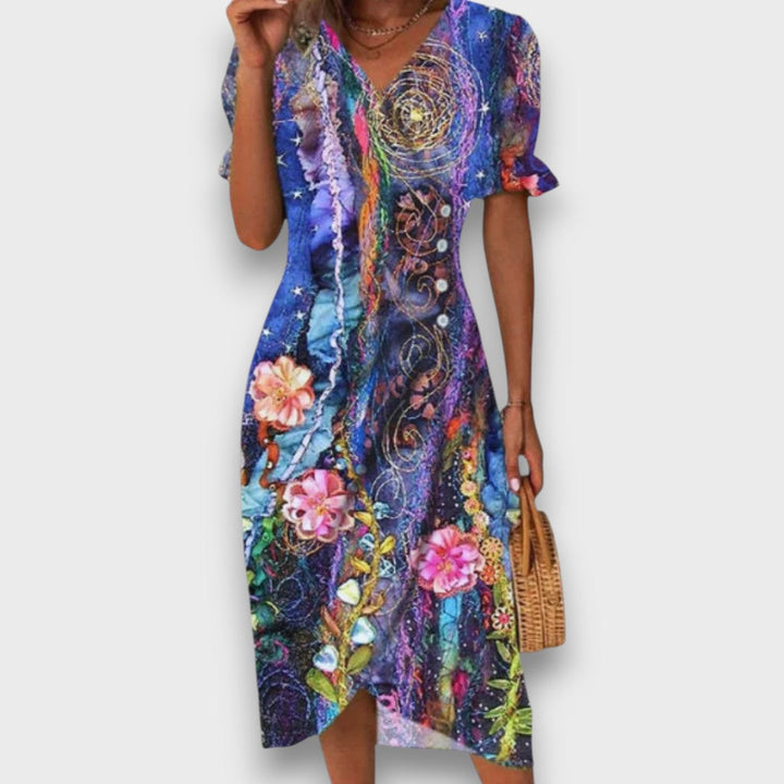 Heliane – Robe Midi Fleurie