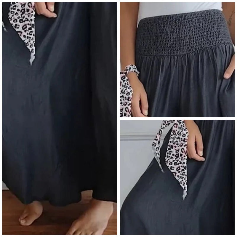 Lilie | Jean pour femmes avec jambe large et taille haute et poches