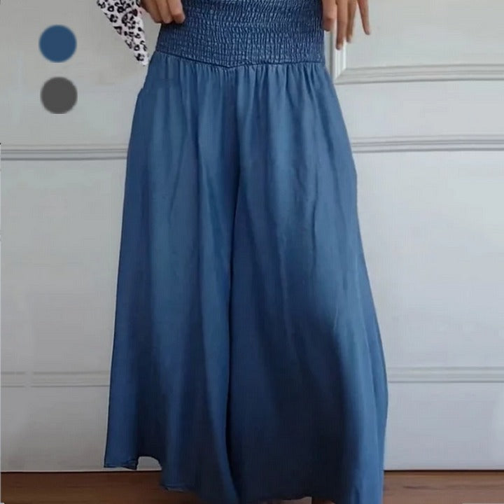 Lilie | Jean pour femmes avec jambe large et taille haute et poches