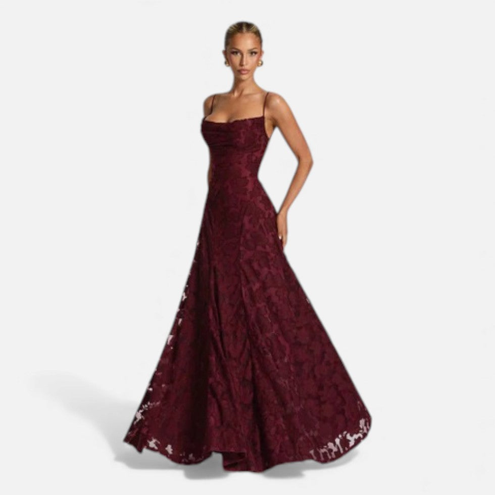 Robe de soirée femme avec silhouette évasée