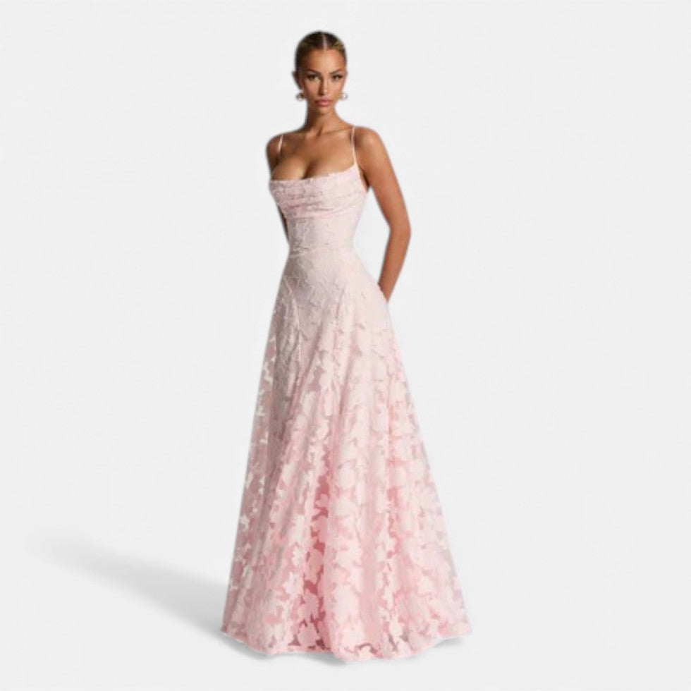Robe de soirée femme avec silhouette évasée