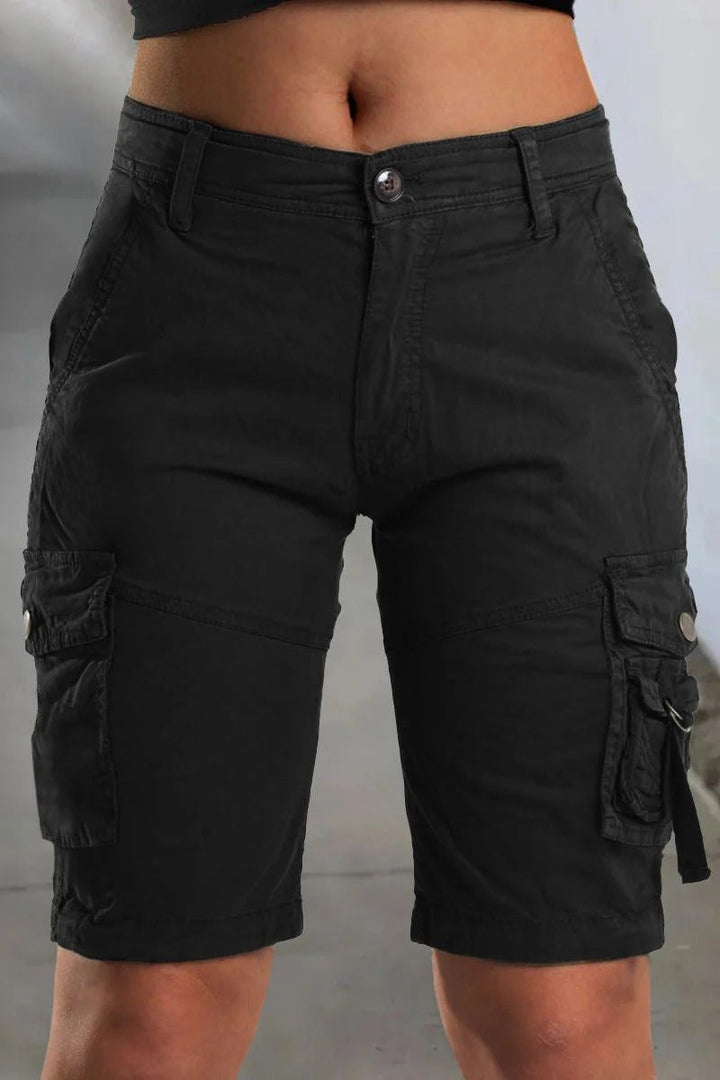Shorts cargo courtes avec poches latérales pour femmes | Idéal pour l'été et les activités en plein air