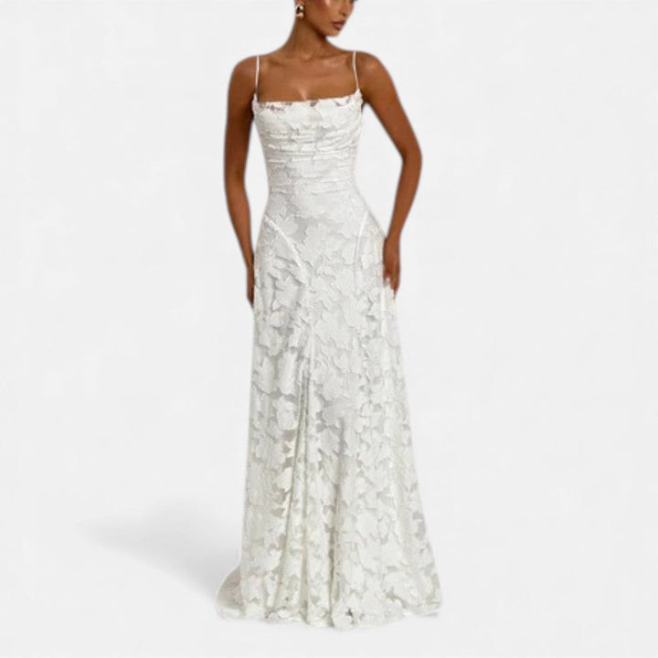 Robe de soirée femme avec silhouette évasée