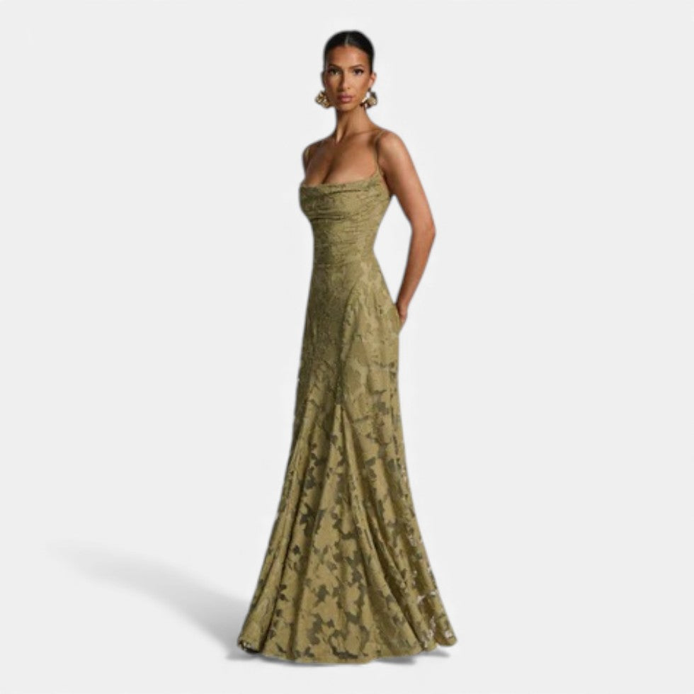 Robe de soirée femme avec silhouette évasée