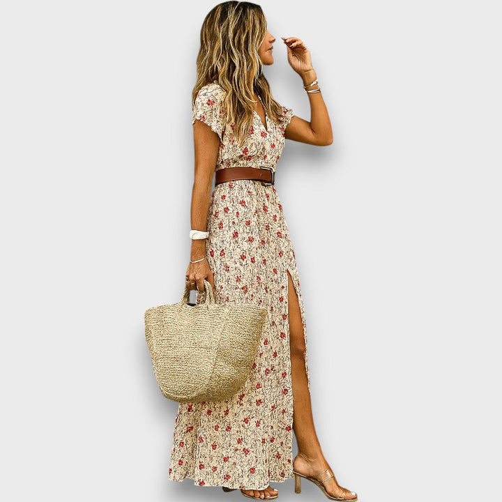 Mirelda – Robe maxi au charme paisley