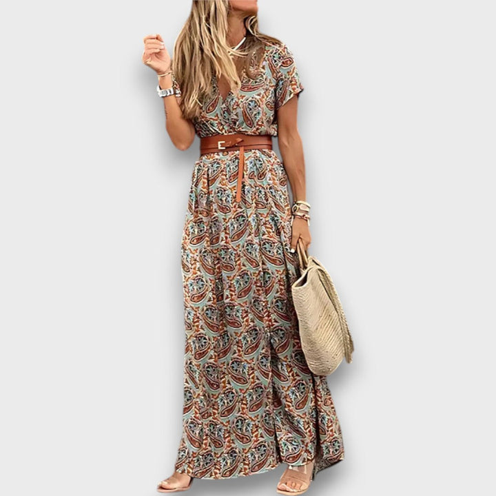 Mirelda – Robe maxi au charme paisley
