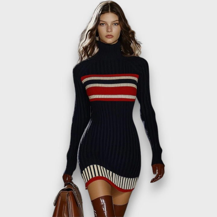 Mariselle – Robe en tricot rayée