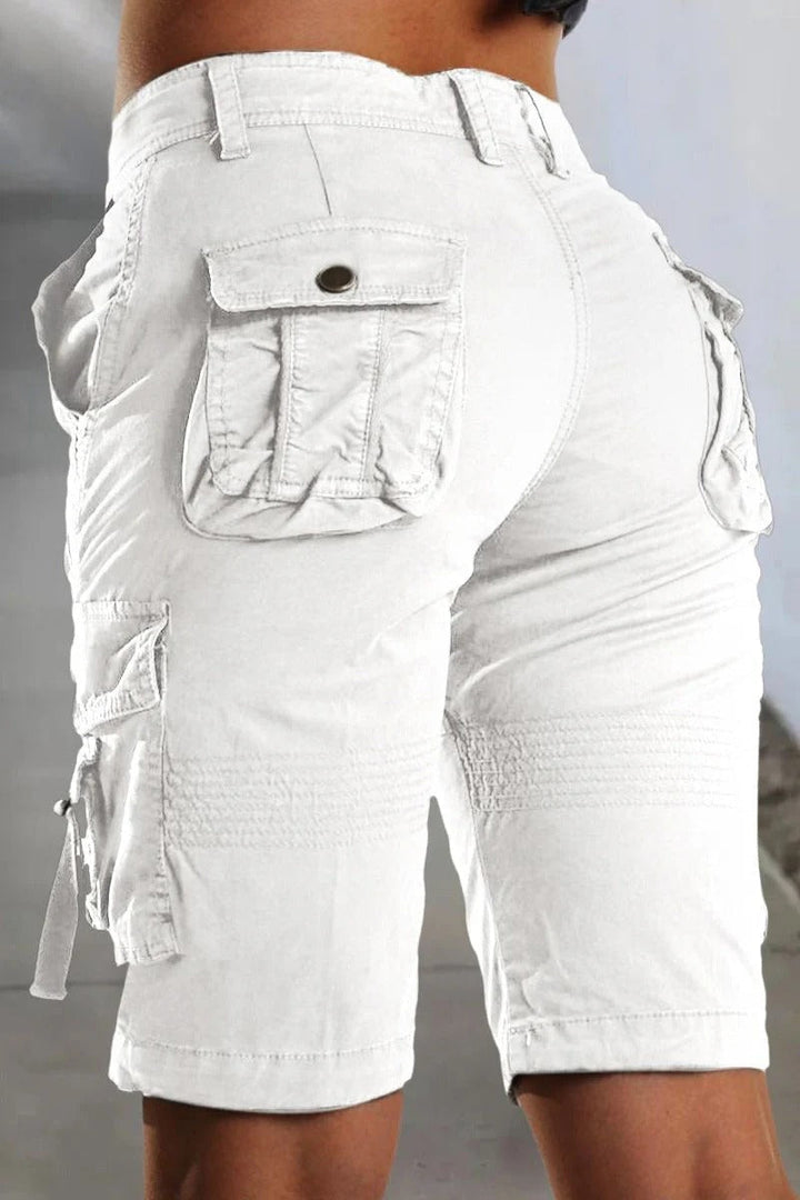 Shorts cargo courtes avec poches latérales pour femmes | Idéal pour l'été et les activités en plein air