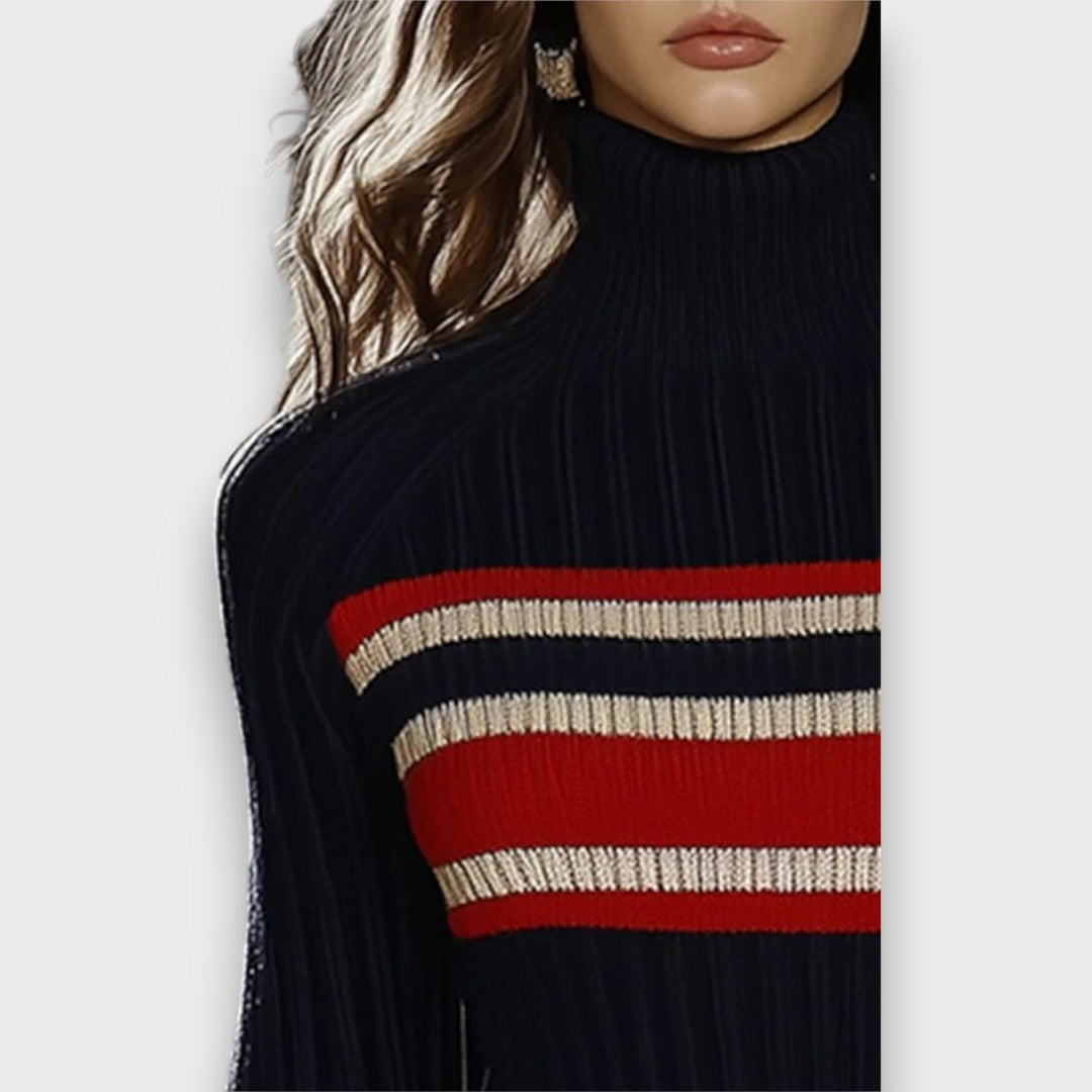 Mariselle – Robe en tricot rayée