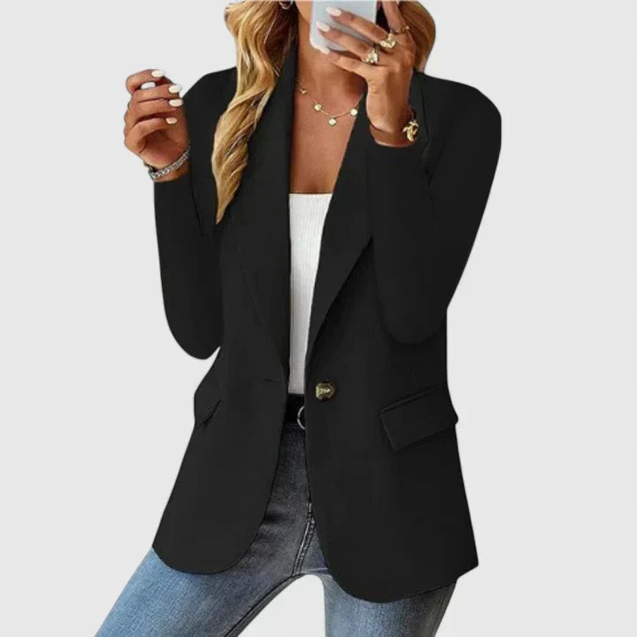 Ingrid | Blazer Classique Femme Coupe Régulière à Bouton
