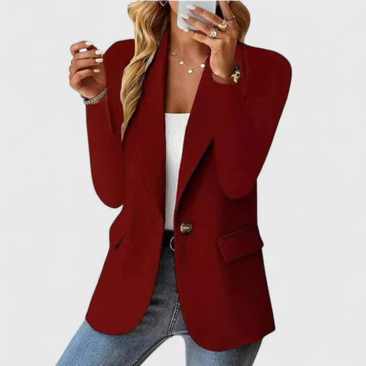 Ingrid | Blazer Classique Femme Coupe Régulière à Bouton
