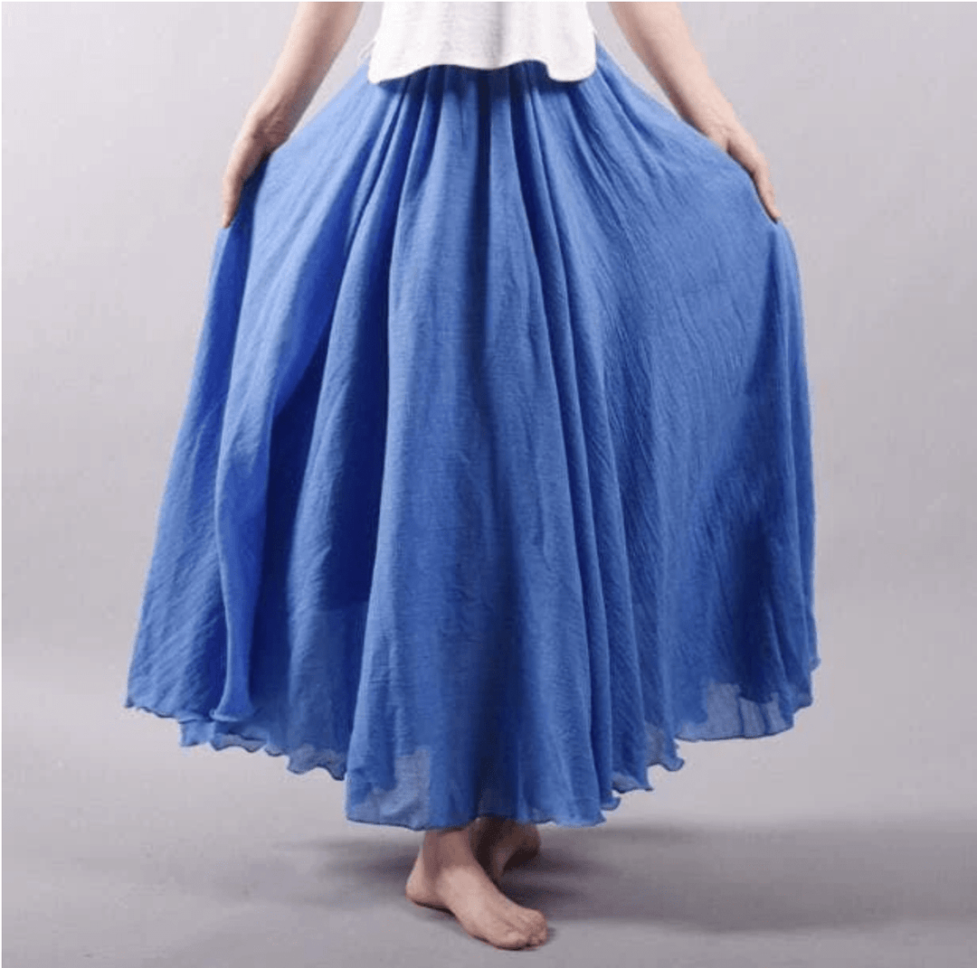 Ingrid | Jupe Maxi Évasée pour Femmes avec Taille Élastique