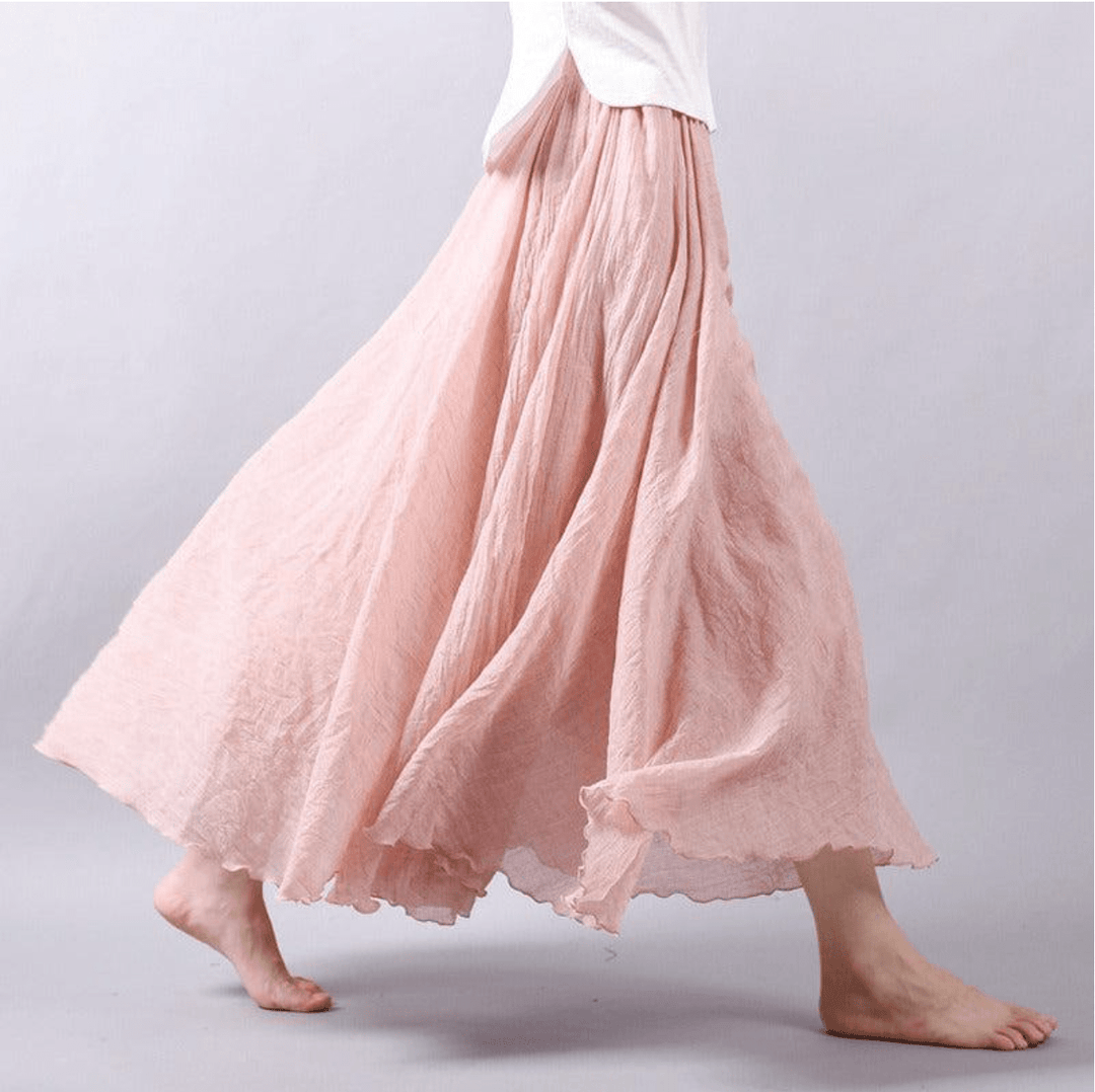 Ingrid | Jupe Maxi Évasée pour Femmes avec Taille Élastique