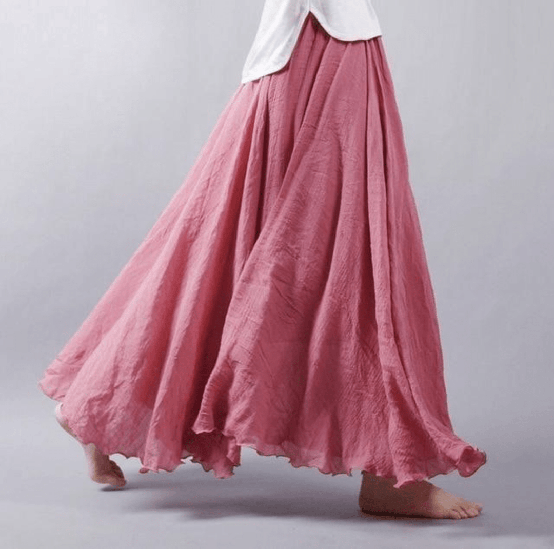 Ingrid | Jupe Maxi Évasée pour Femmes avec Taille Élastique