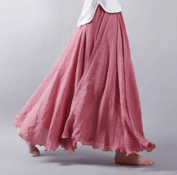 Ingrid | Jupe Maxi Évasée pour Femmes avec Taille Élastique