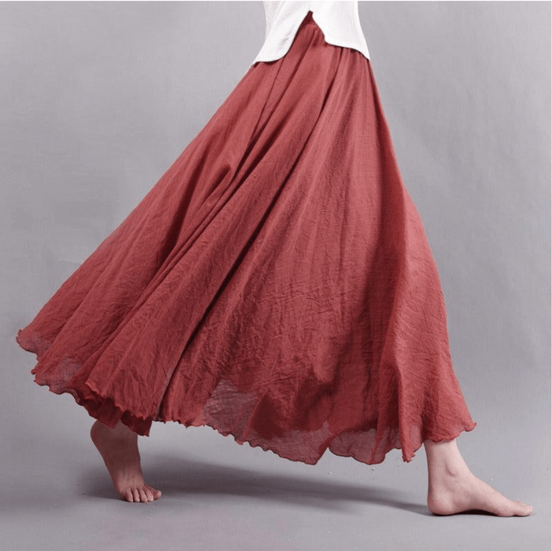 Ingrid | Jupe Maxi Évasée pour Femmes avec Taille Élastique