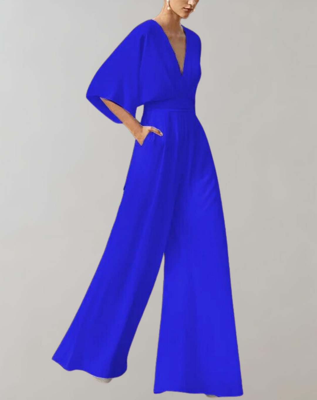Iolanthe | Combinaison Femme à Jambe Large et Décolleté en V