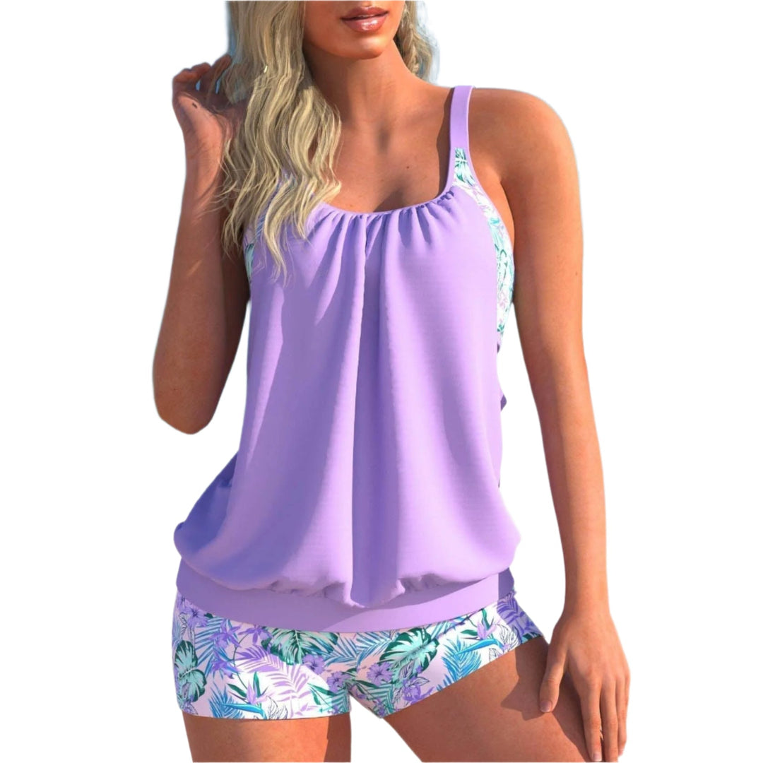 SummerBloom Ensemble de Tankini Femme en Deux Pièces