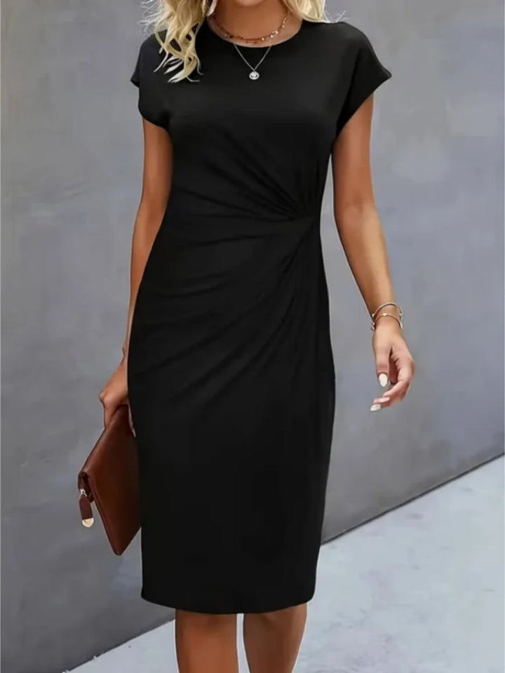 Isabella | Robe midi à manches courtes festive