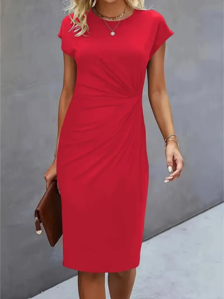 Isabella | Robe midi à manches courtes festive