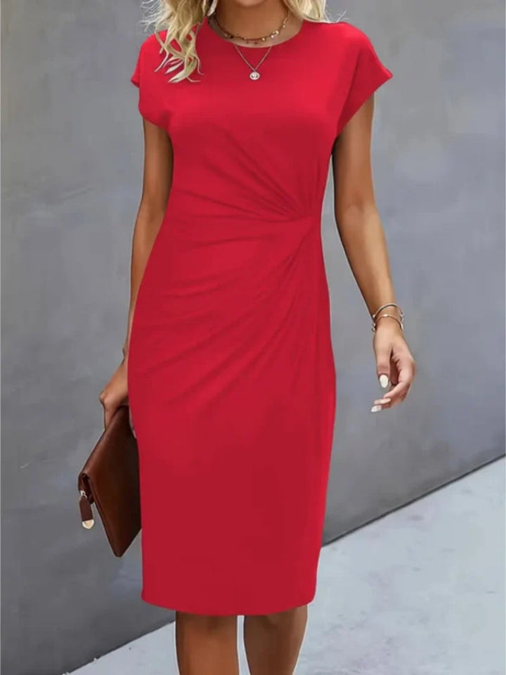 Isabella | Robe midi à manches courtes festive