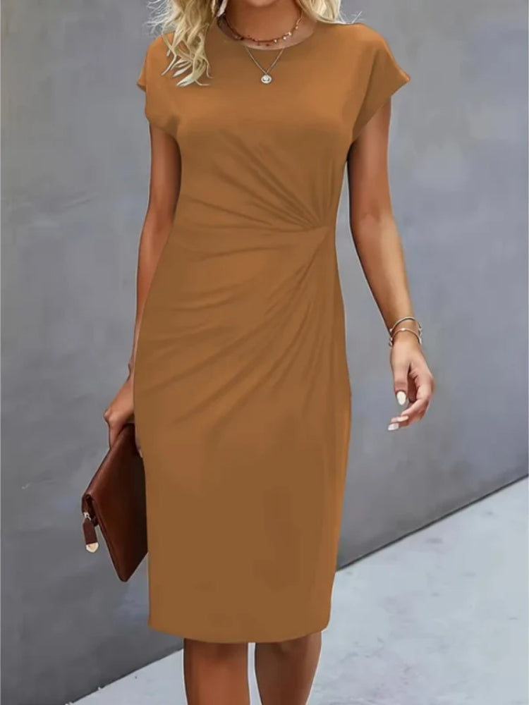 Isabella | Robe midi à manches courtes festive