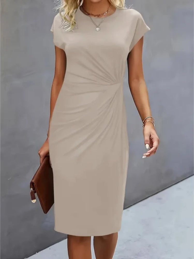 Isabella | Robe midi à manches courtes festive