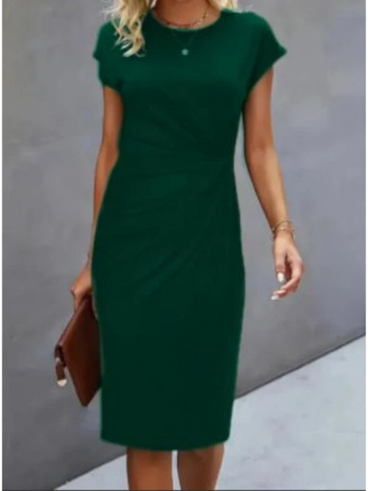 Isabella | Robe midi à manches courtes festive
