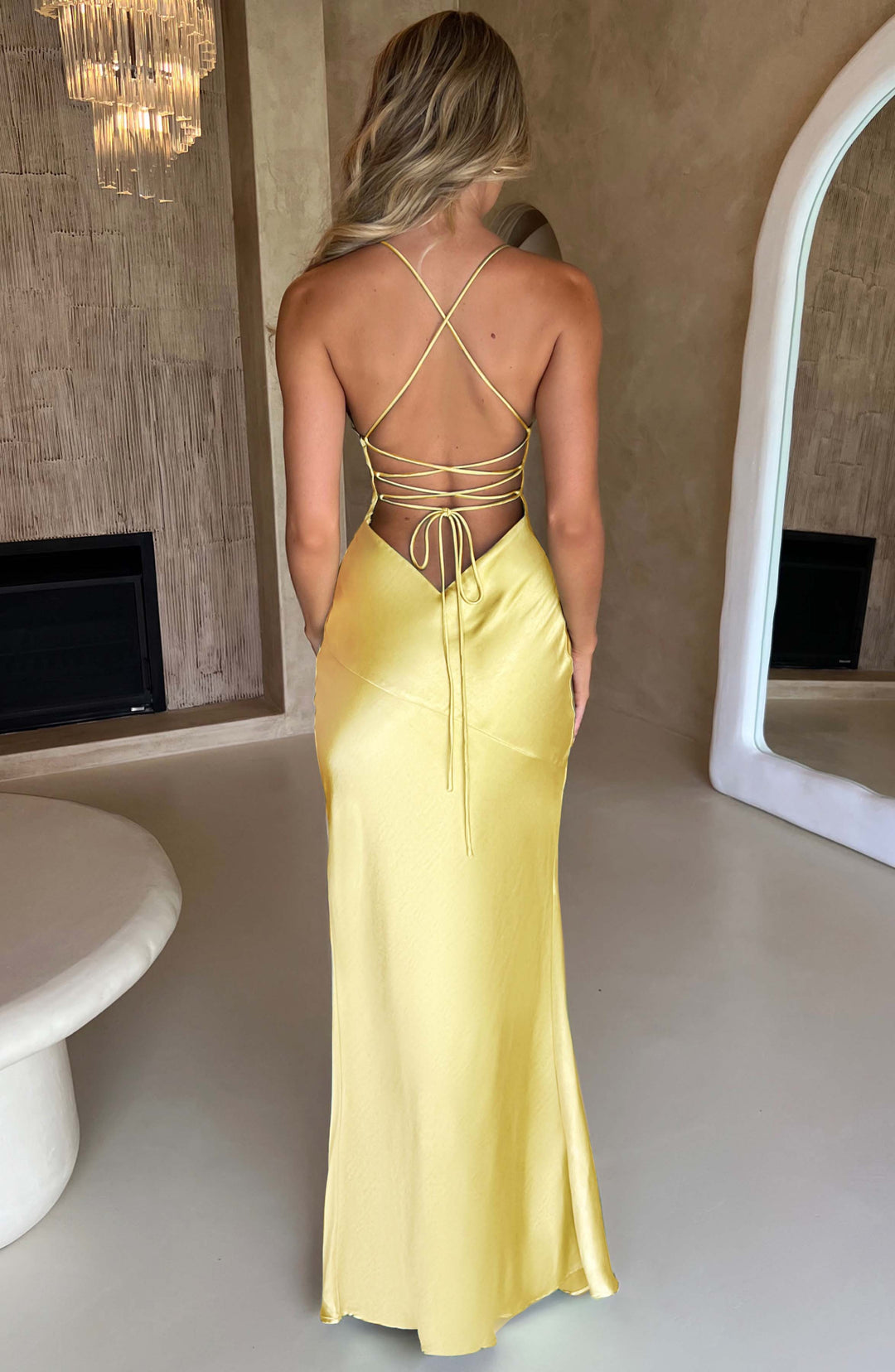 Natalie - Robe Maxi en Satin