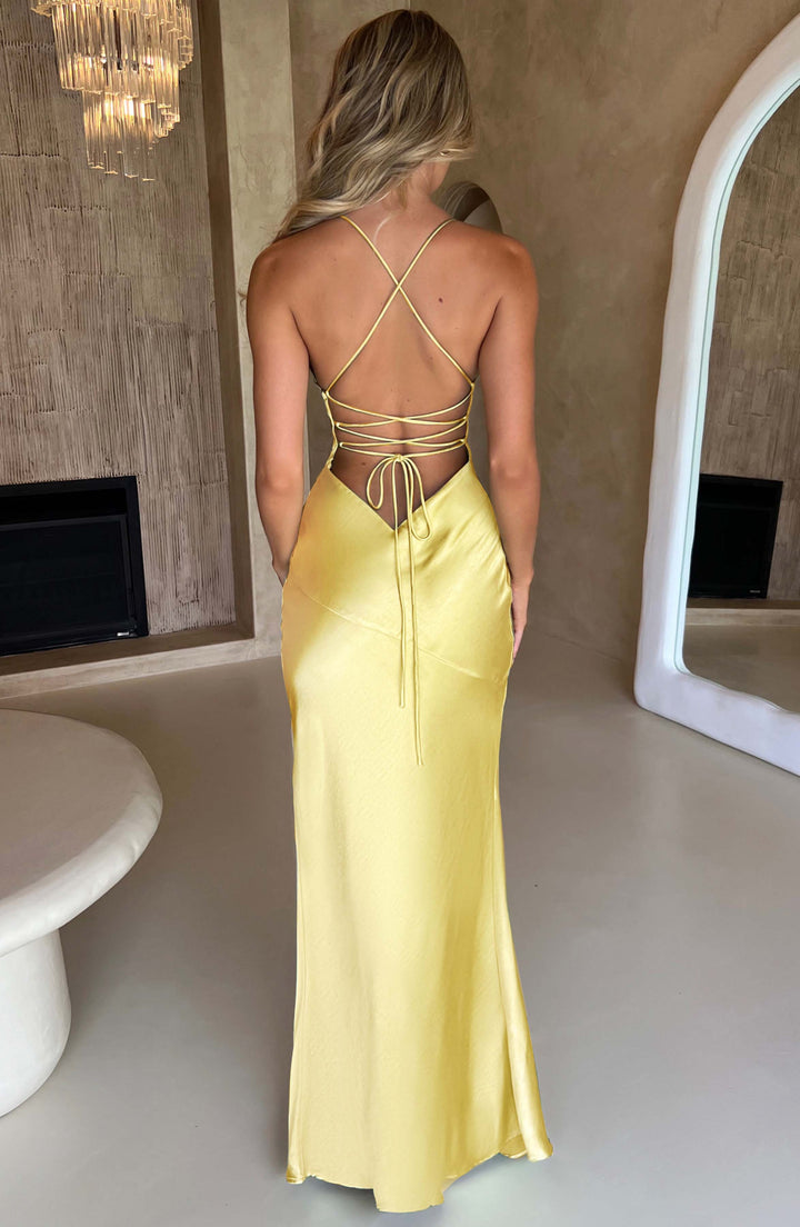 Natalie - Robe Maxi en Satin