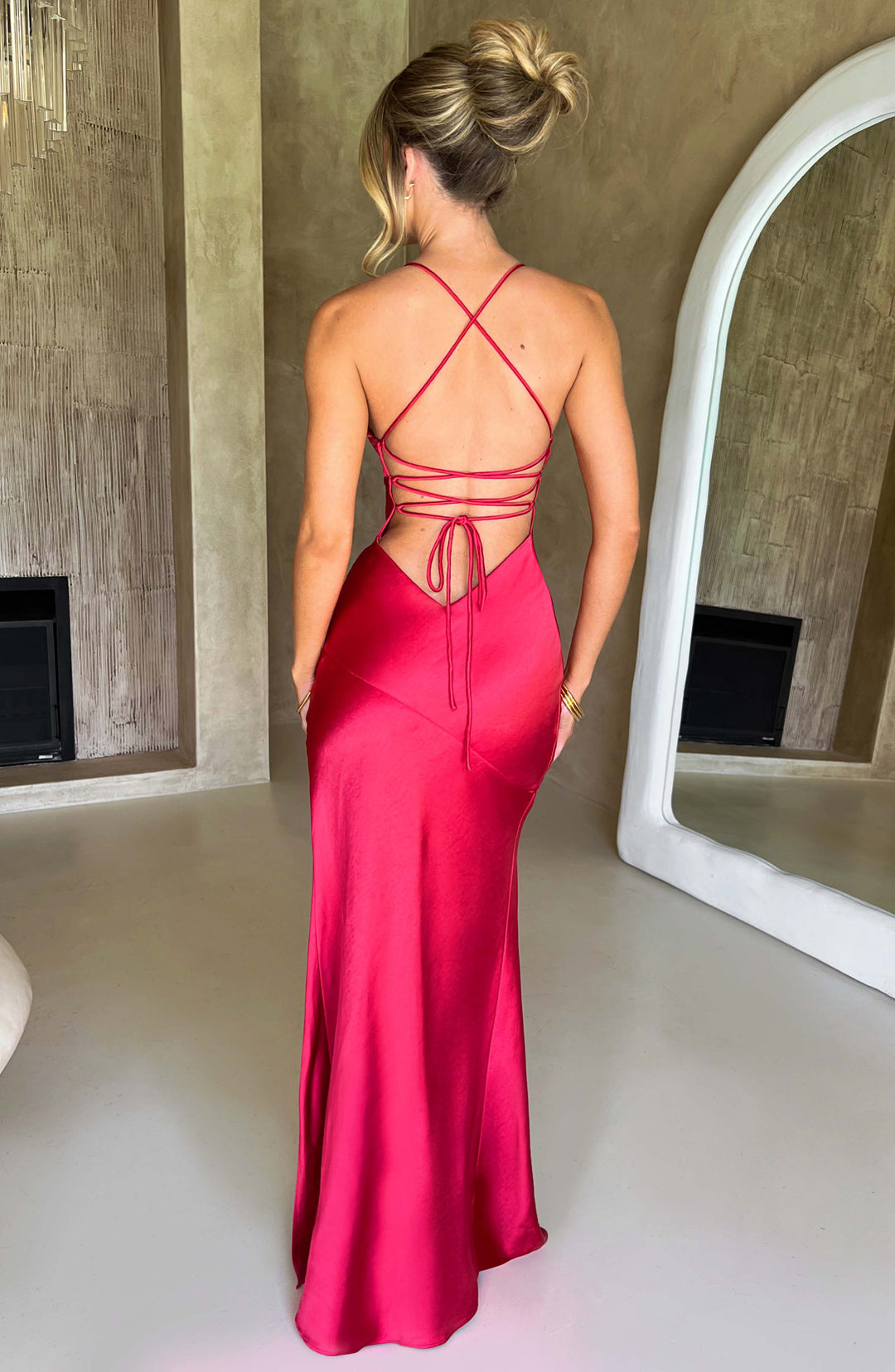 Natalie - Robe Maxi en Satin