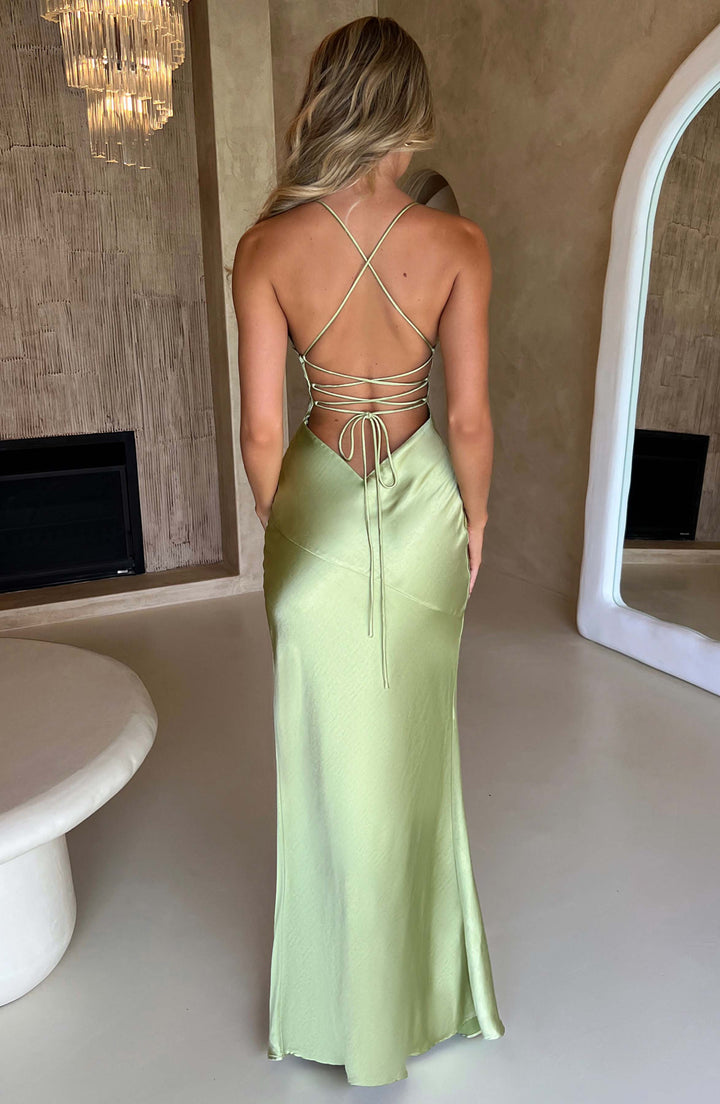 Natalie - Robe Maxi en Satin