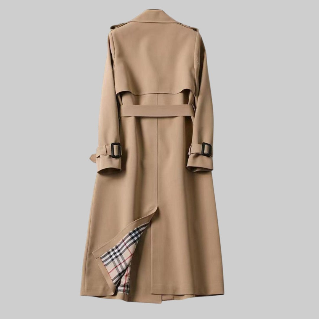 Helga | Manteau Trench Long à Double Boutonnage pour Femmes avec Ceinture