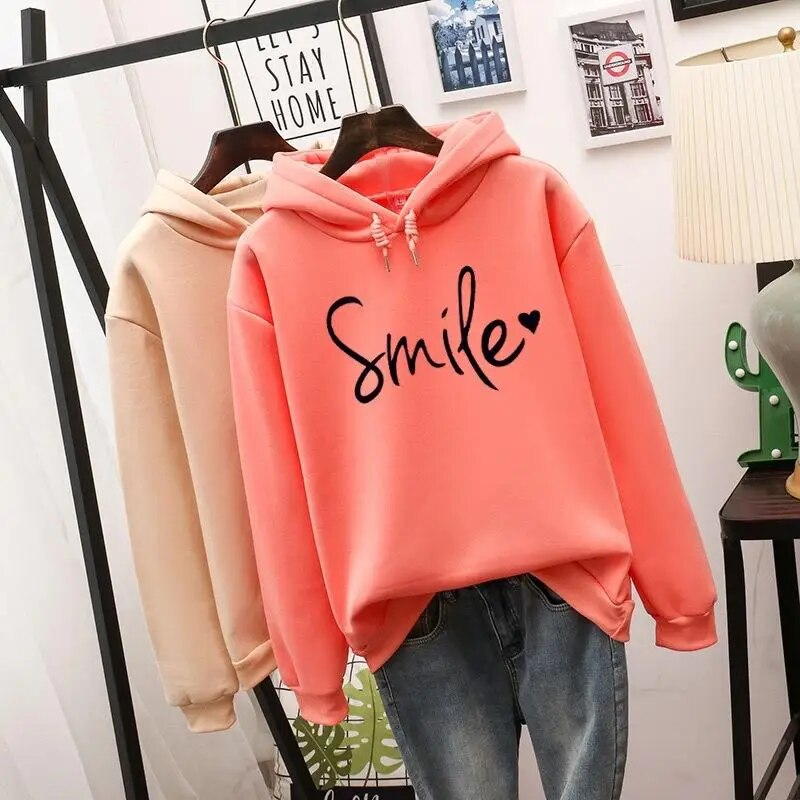 Sweat à capuche imprimé pour femmes avec manches longues | Chaud