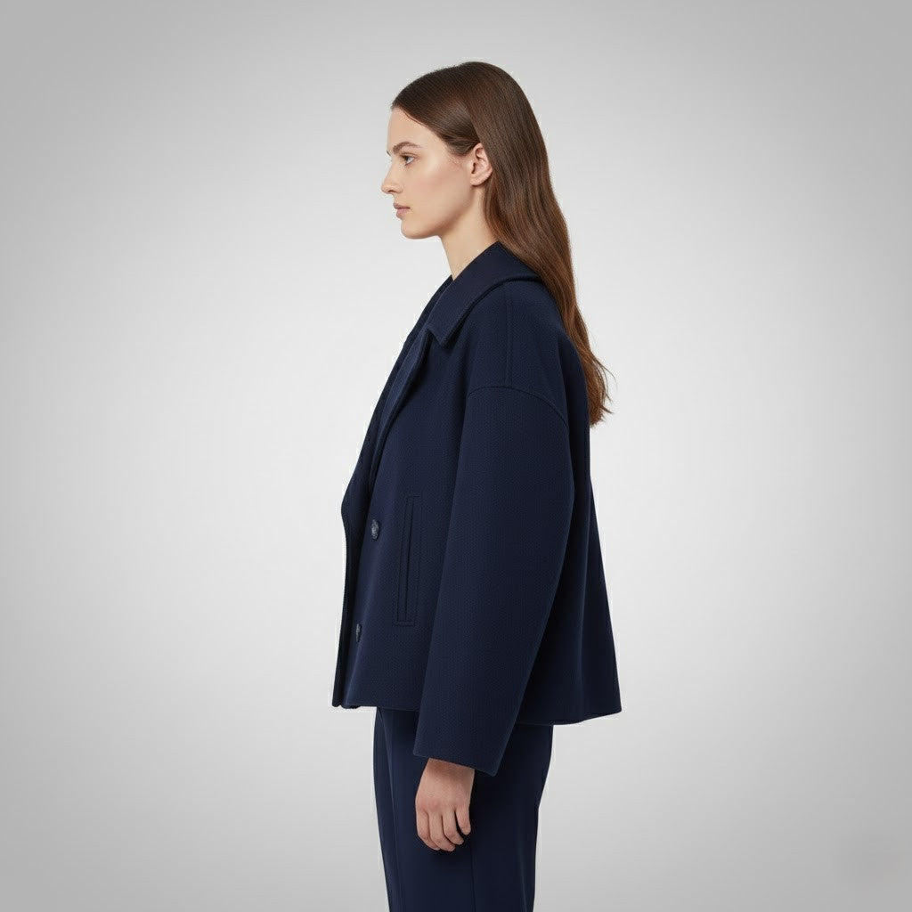 Johanna | Manteau court élégant pour femmes avec boutons