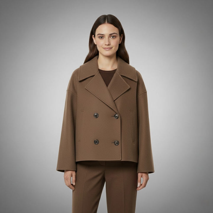 Johanna | Manteau court élégant pour femmes avec boutons