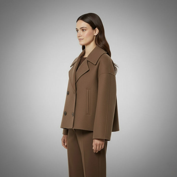 Johanna | Manteau court élégant pour femmes avec boutons